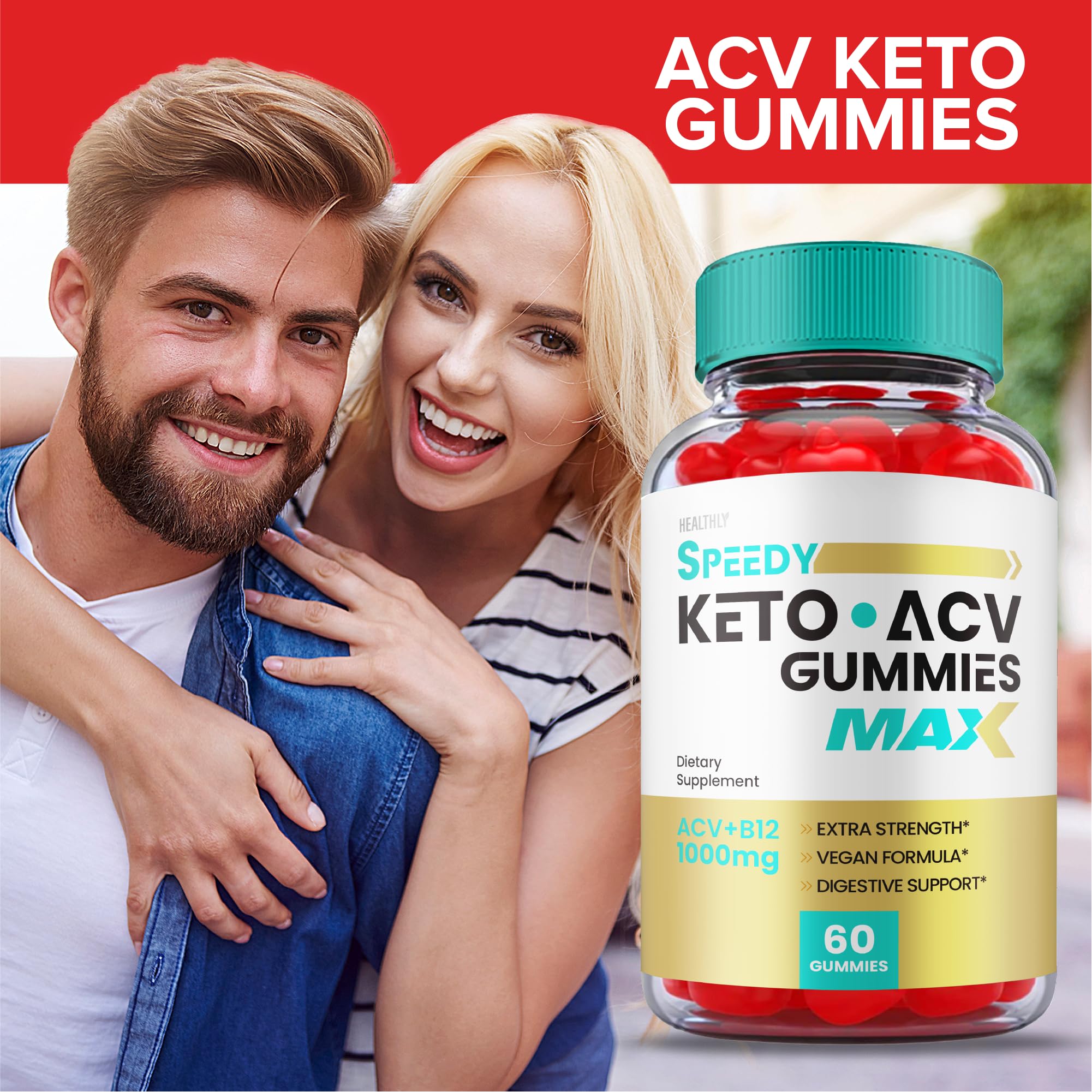 (2 Pack) Speedy Keto ACV Gummies Maximum Strength, Speedy Keto Plus ACV Gummies